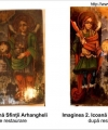 Restaurare icoană Sfinții Arhangheli Mihail și Gabriel