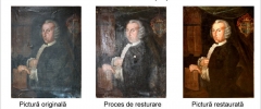 Restaurare tablou baroc Cărturarul portret