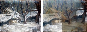 Restaurare peisaj de iarnă