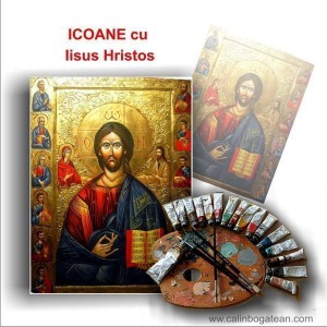 Icoane cu Iisus Hristos pictură bizantină pe lemn