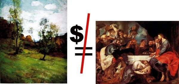 Prețul unei lucrări de pictură reproduse este calculat în funcție de gradul de dificultate al lucrării, timpul de lucru necesar execuției acesteia precum și a numărului de personaje din lucrare.