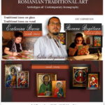Expoziție icoane Bristol Anglia Călin Bogătean, Baciu Ecaterina, Roxana Bogătean expoziție de icoane pe lemn icoane pe sticlă Afiș engleză