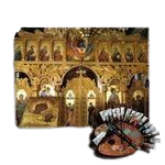 Iconostas, picturi, icoane, pictate, pe lemn, catapeteasmă, picturi, bizantine, manual
