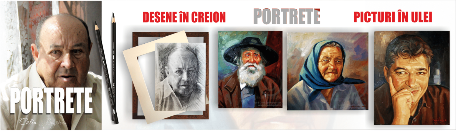 Comandă portret personalizat în ulei sau creion de la artistul Călin Bogătean