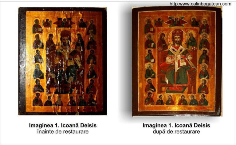 Restaurare icoană pe lemn Deisis