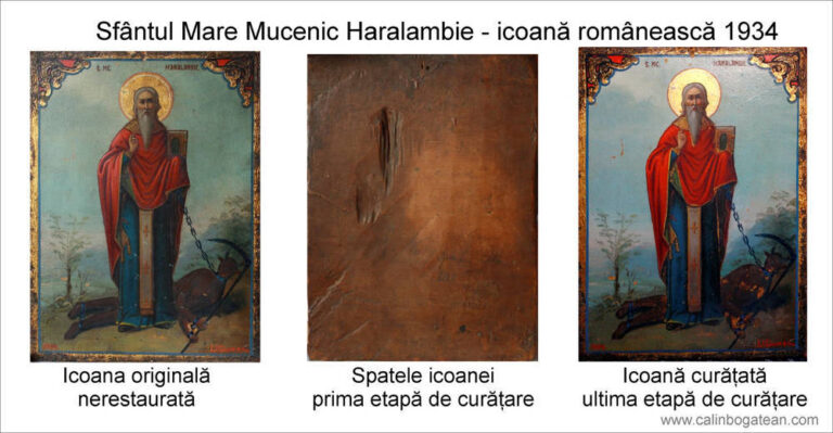 Restaurare icoană Sfântul Haralambie