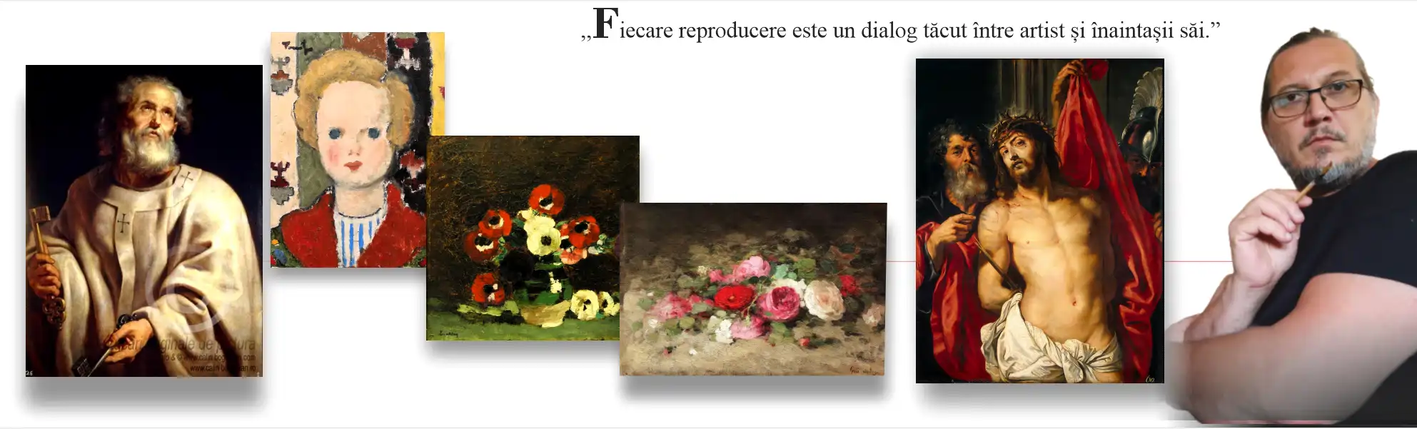 Reproduceri picturi realizate manual de artistul Călin Bogătean, după lucrări clasice celebre