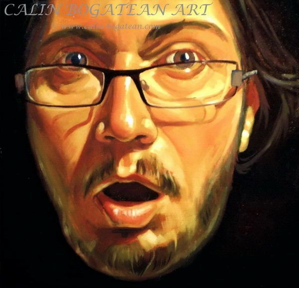  Autoportret expresiv realizat în ulei pe pânză, cu tușe vizibile și lumină caldă, explorând emoția și vulnerabilitatea interioară