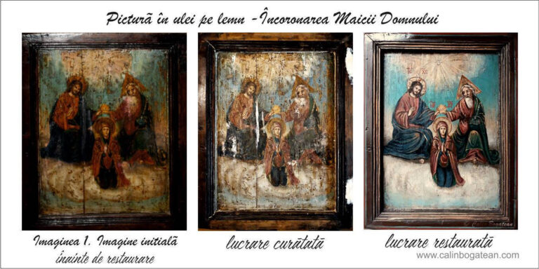 Restaurare icoană încoronarea Maicii Domnului