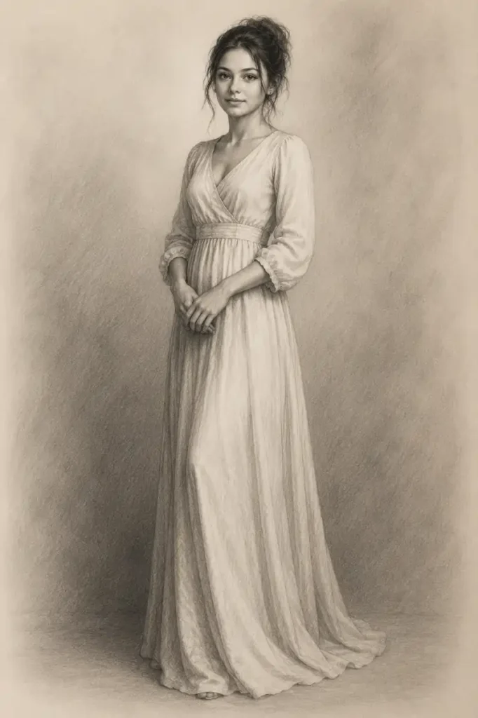 Preț portret întreg realizat manual în creion și cărbune după fotografie Preț portret întreg realizat manual în creion și cărbune după fotografie