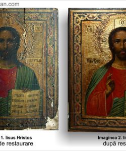 Restaurare icoană Iisus Hristos pictură rusă