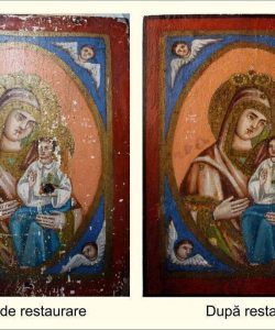 Restaurare icoană Maica Domnului cu Pruncul