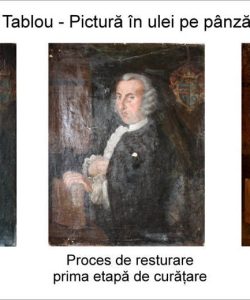Restaurare tablou baroc Cărturarul portret