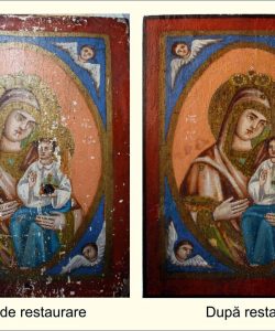 Restaurare icoană Maica Domnului cu Pruncul