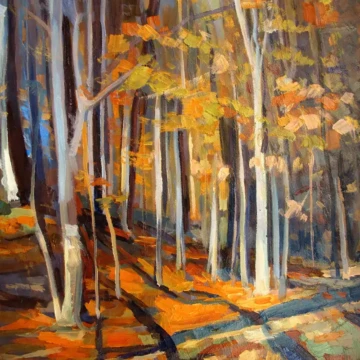 Luminiș la Sovata
Pictură, ulei pe pânză, 2019
70 × 50 cm Peisaj cu luminiș la Sovata, pictură contemporană în ulei pe pânză de Călin Bogătean