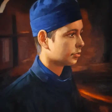 Călugărul Mihail din Athos
Pictură, ulei pe pânză, 2020
70 × 50 cm Portret de călugăr din Muntele Athos, pictură în ulei pe pânză