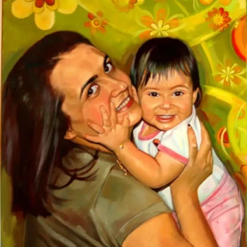 Maternitate
Pictură, ulei pe pânză, 2013
100 × 70 cm Scenă de maternitate în pictură figurativă contemporană, realizată în ulei pe pânză de Călin Bogătean