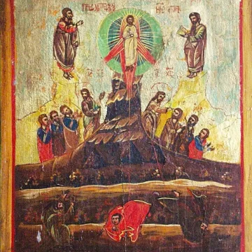 Schimbarea la Față
Tempera pe lemn, 2007
40 × 30 cm Icoană Schimbarea la Față pictată manual pe lemn, tempera, 2007