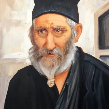 Călugăr grec din Athos
Pictură, ulei pe pânză, 2023
70 × 50 cm Portret de călugăr grec din Muntele Athos, pictură în ulei pe pânză